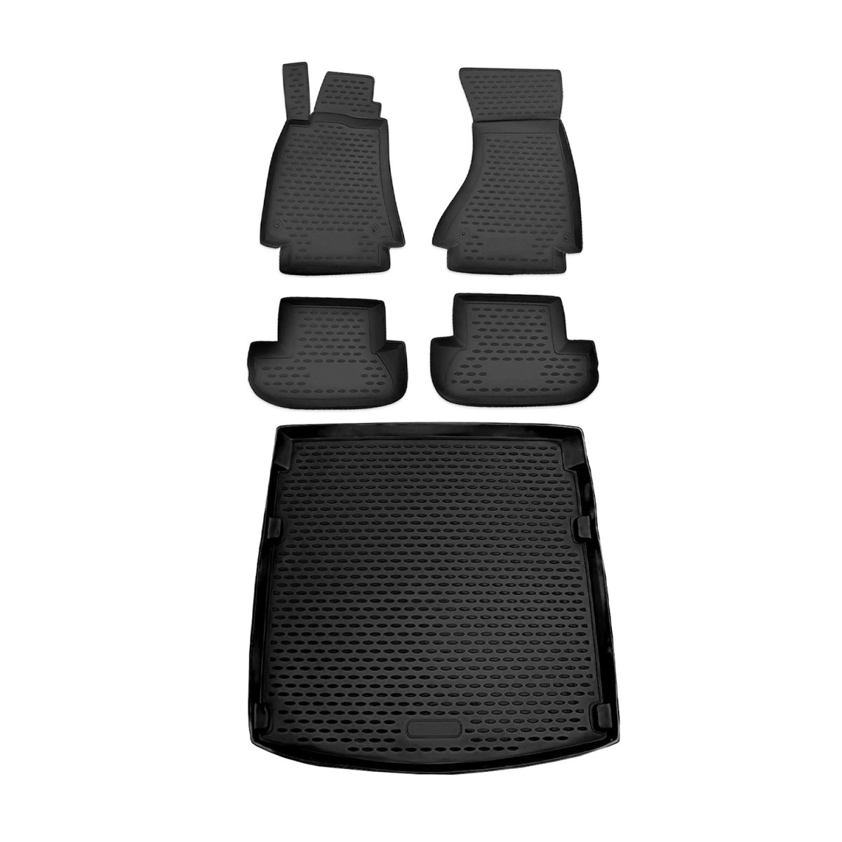 Audi A5 Floor-Trunk Mats - Omac - KIT 3D - Black - '08-'17